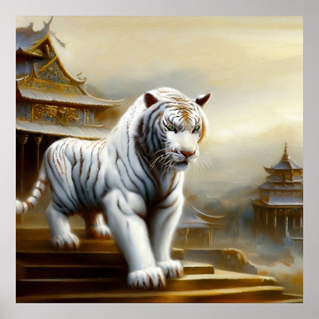 Chinesischer Weißtiger (5) Poster (Vorne)