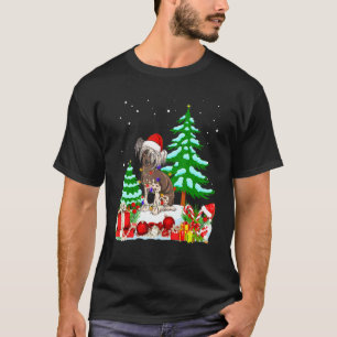 Chinesischer Zauberhund, der Weihnachtshutte Lig t T-Shirt