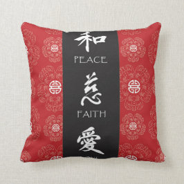 Chinesischer Zen-Frieden, Glaube, Liebe-Kissen Kissen