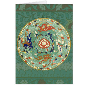 Chinesischer Zirkel Blau grün