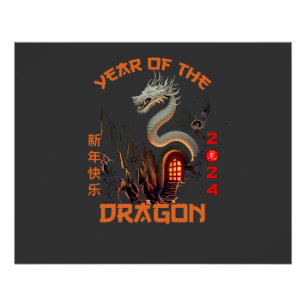 Chinesischer Zodiac-Drache 2024 Poster