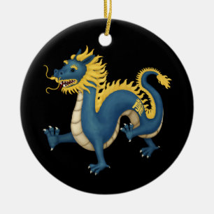 Chinesischer Zodiac Dragon Astrologie Schild Schwa Keramik Ornament