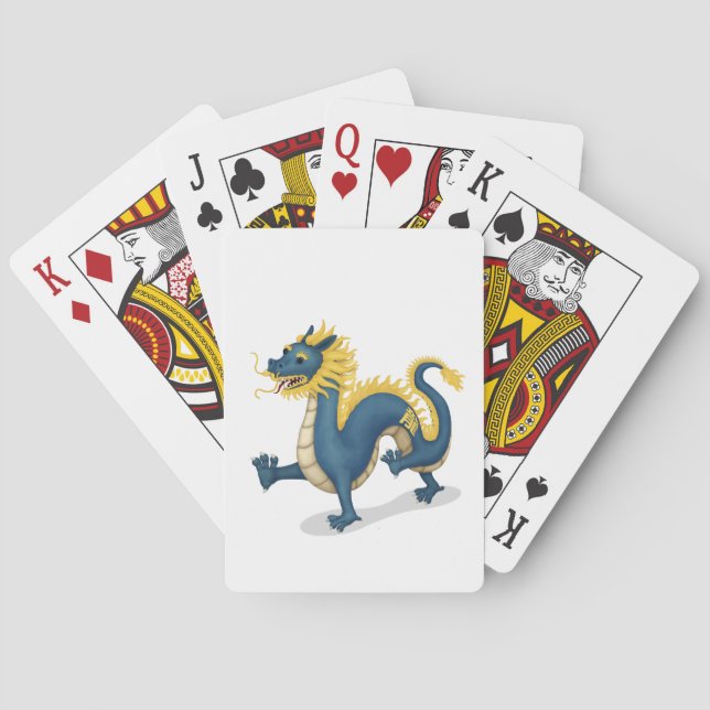 Chinesischer Zodiac Dragon Niedlich Astrologie Zei Spielkarten (Rückseite)