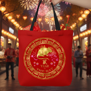 Chinesischer Zodiac Rat Red/Gold ID542