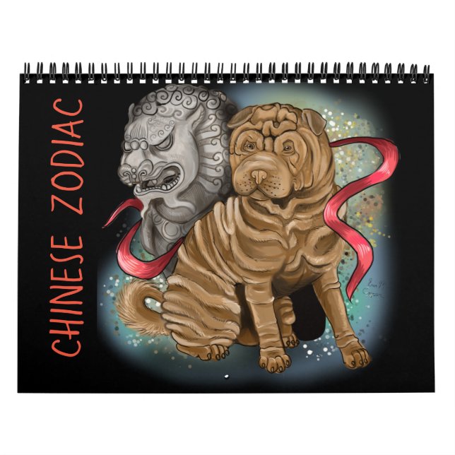 Chinesischer Zodiac-Tierzeichenkalender Kalender (Titelbild)