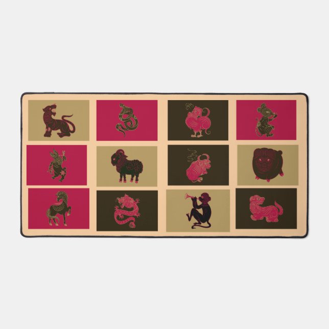 Chinesischer Zodiak Schreibtischunterlage (Vorderseite)