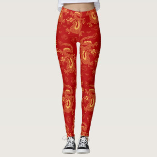 Chinesischer Zodiakdrache, glückliches neues Jahr Leggings