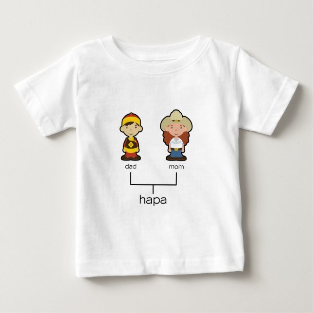 Chinesisches/Amerikaner Hapa Baby-Familien-T-Shirt Baby T-shirt (Vorderseite)