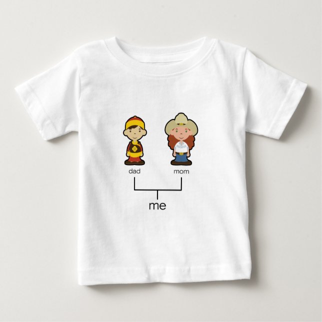 Chinesisches/amerikanisches Baby-Familien-T-Shirt Baby T-shirt (Vorderseite)