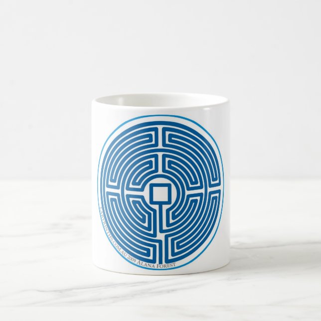 chinesisches Blau des Echolabyrinths Tasse (Mittel)