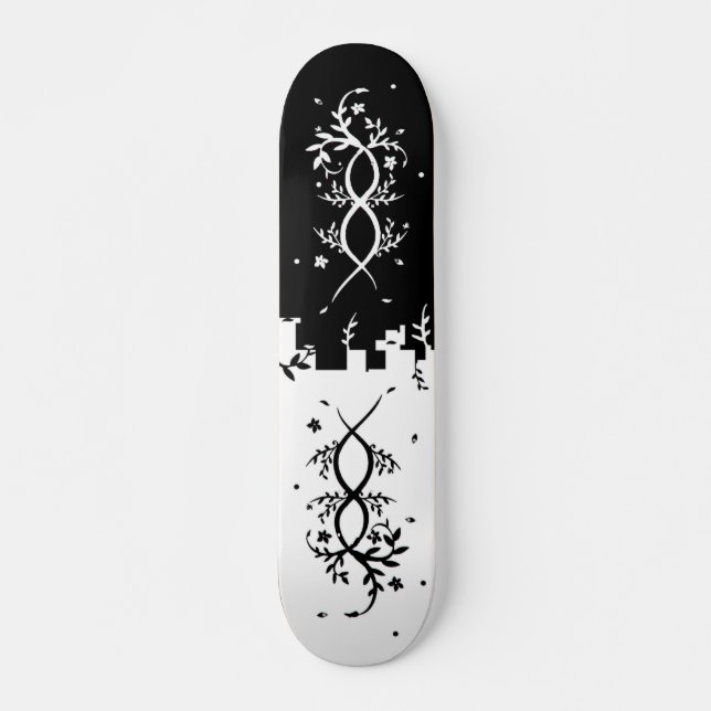 Chinesisches Blumendesign Skateboard (Vorne)