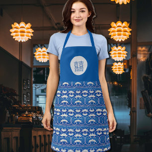 Chinesisches Blumenglück - Doppeltes Glück Schürze