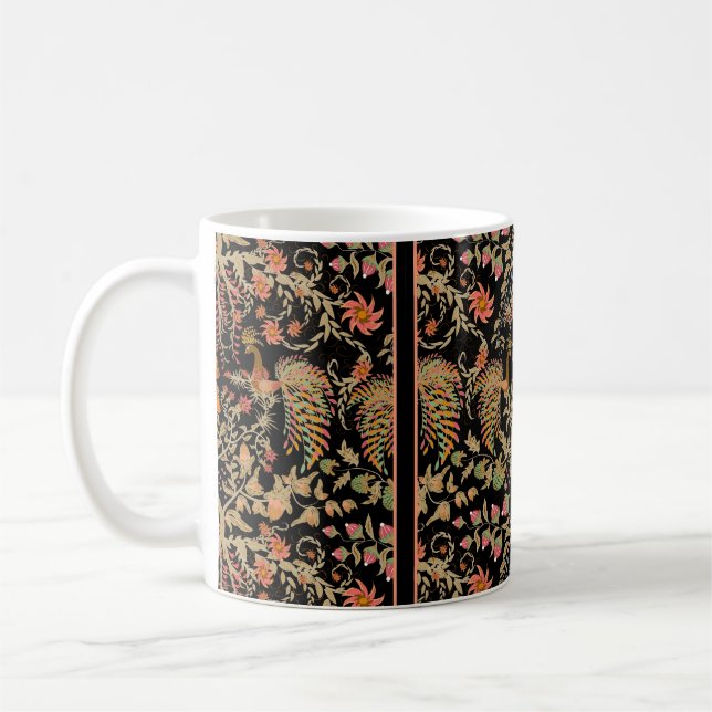 Chinesisches Blumenmuster mit schönen Vögeln  Kaffeetasse (Links)