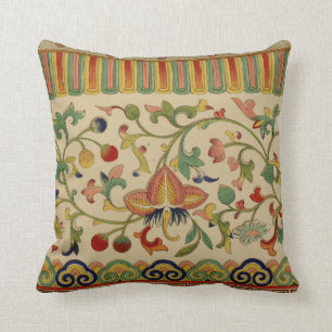 Chinesisches Blumenzierdesign Kissen