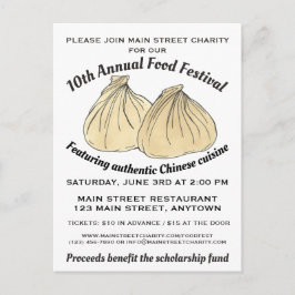 Chinesisches Dim Sum Shumai Dumplings Food Festiva Einladungspostkarte