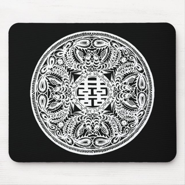 Chinesisches doppeltes Glück Mousepad (Vorne)
