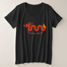 Chinesisches Drache-Lehrer-Sweatshirt Große Größe T-Shirt