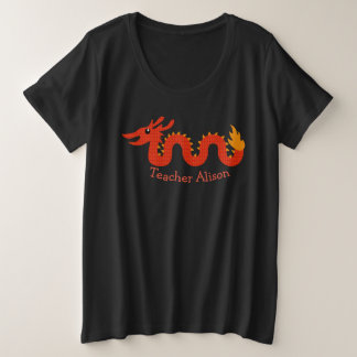 Chinesisches Drache-Lehrer-Sweatshirt Große Größe T-Shirt