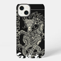 Chinesisches Drache Mandala Zentangle Muster Schwa