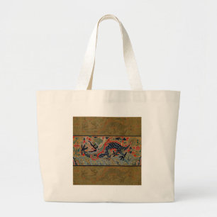 Chinesisches Drachen-Symbol Antik Asiatisch Jumbo Stoffbeutel