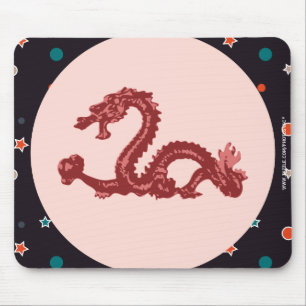 Chinesisches Drachensternmuster Fantasy-Kunst Mousepad
