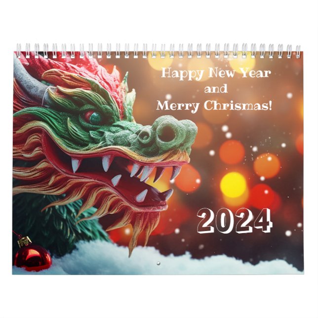 chinesisches Drachensymbol 2024 Kalender (Titelbild)