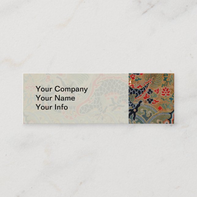 Chinesisches Drachensymbol Antiasiatisch Mini Visitenkarte (Vorderseite)