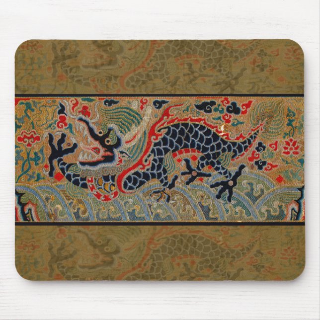 Chinesisches Drachensymbol Antiasiatisch Mousepad (Vorne)