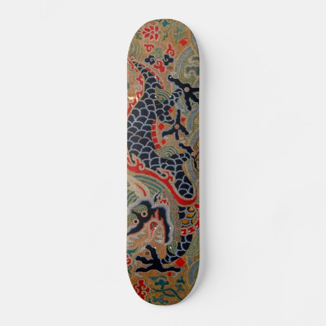 Chinesisches Drachensymbol Antiasiatisch Skateboard (Vorderseite)