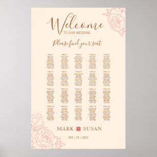 Chinesisches elegantes Hochzeitsszenario Poster