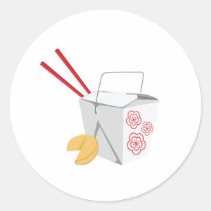 chinesisches Essen Runder Aufkleber