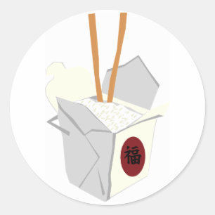 chinesisches Essen Runder Aufkleber