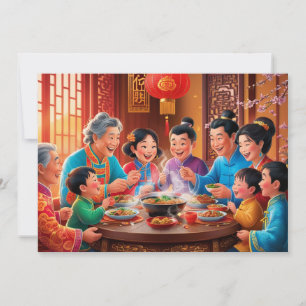 Chinesisches Familienfest Feiertagskarte