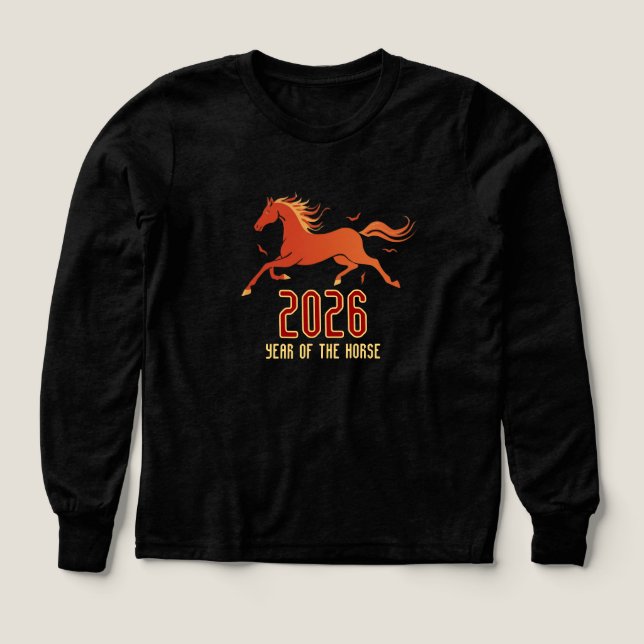 Chinesisches Feuerpferd Neujahr 2026 Kinder (Design Vorderseite)