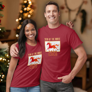 Chinesisches Feuerpferd Neujahr 2026  T-Shirt