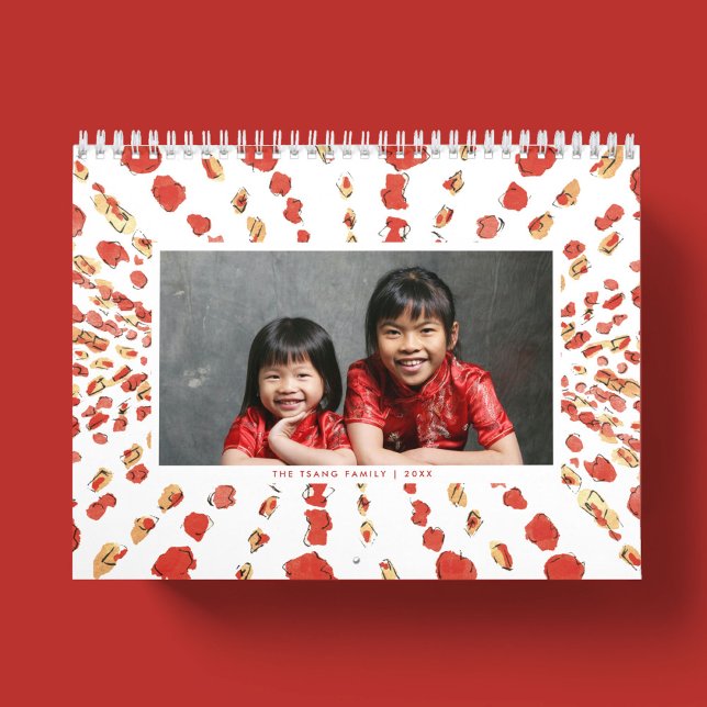 Chinesisches Foto der Wasserfarben Kalender (Watercolor Chinese Lanterns Photo Wall Calendar)