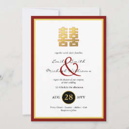 Chinesisches FOTO Hochzeit einladen Ampersand Einladung