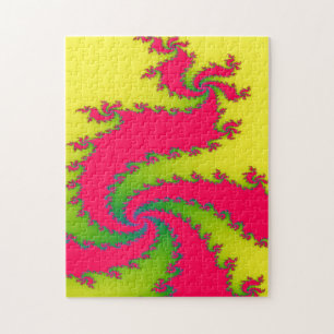 Chinesisches Fraktal-Puzzle für Neujahrsdrachen Puzzle