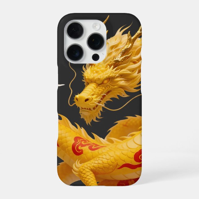 Chinesisches Gold Roter Drache Kunst Fantasy Desig iPhone Hülle (Rückseite)