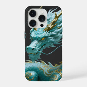 Chinesisches grünes Gold-Drache-Kunst-Fantasy-Desi iPhone 15 Pro Hülle