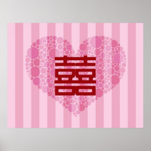 Chinesisches Hochzeitsposter Poster