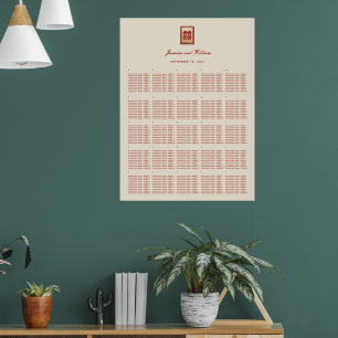 Chinesisches Hochzeitsstift für Red Double Happy Poster