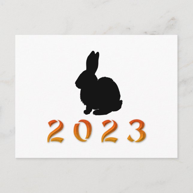 Chinesisches Jahr der Hase 2023 Postkarte (Vorderseite)