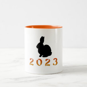 Chinesisches Jahr der Hase 2023 Zweifarbige Tasse