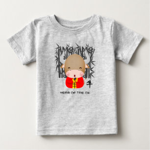 Chinesisches Jahr der Ochse   Niedliches Ox Baby T-shirt