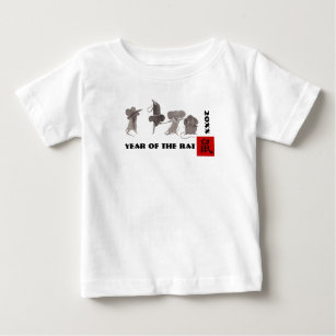 Chinesisches Jahr der Ratte   Benutzerdefiniertes  Baby T-shirt