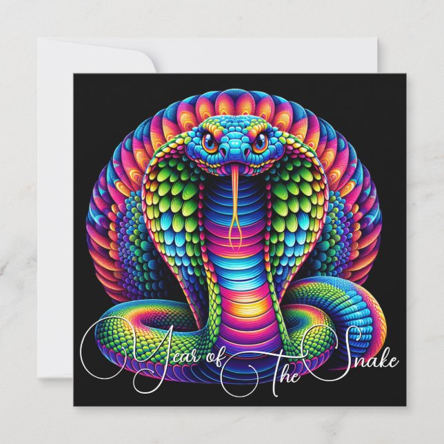 Chinesisches Jahr der Schlange 2025 Karte (Vorderseite)