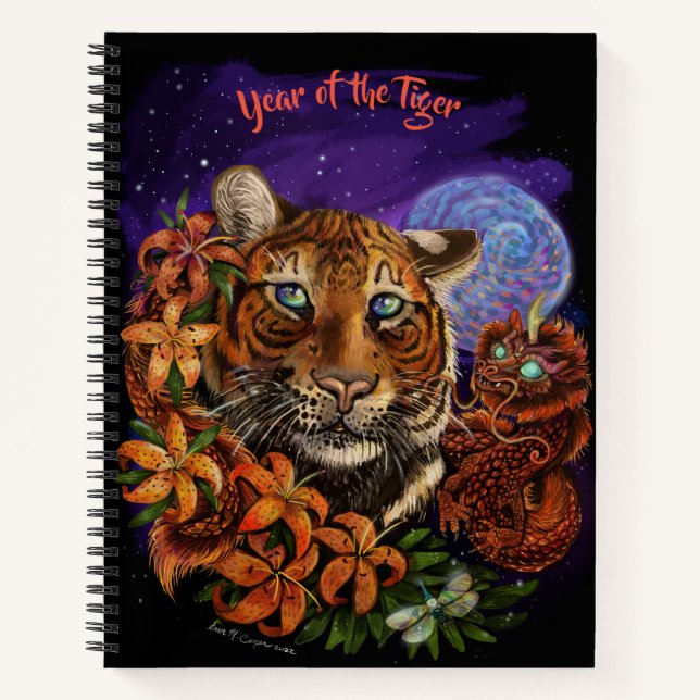Chinesisches Jahr der Tiger-Skizze Notizbuch (Vorderseite)