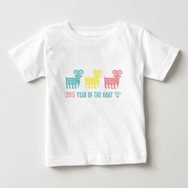 Chinesisches Jahr der Ziegenspende Baby T-shirt (Vorderseite)
