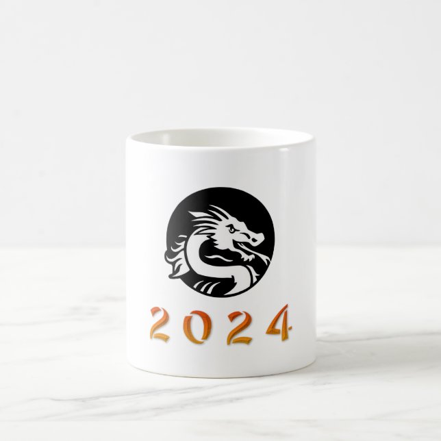 Chinesisches Jahr des Drachen 2024 Kaffeetasse (Mittel)